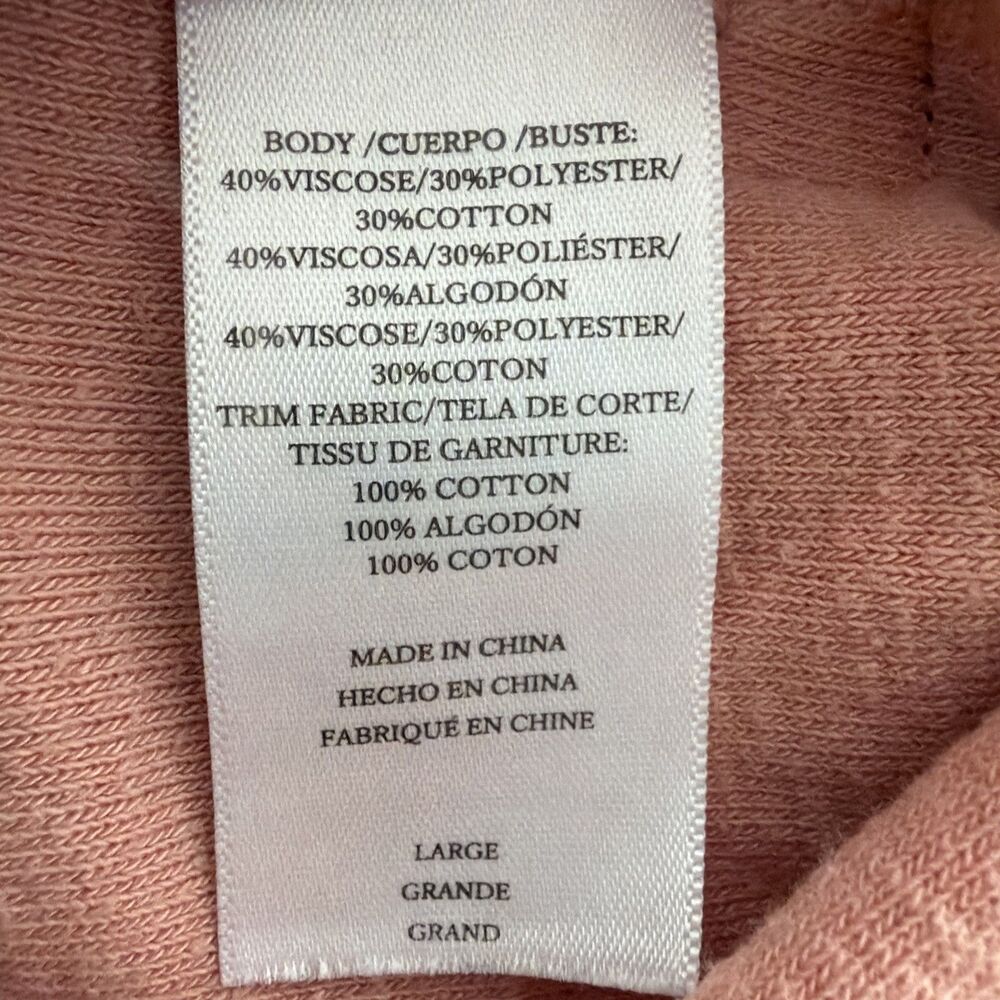 Rails Rhen Terry Polo Shirt Dragon Fruit Peach L SoCal Vintage Coastal Preppy - Picture 7 of 7